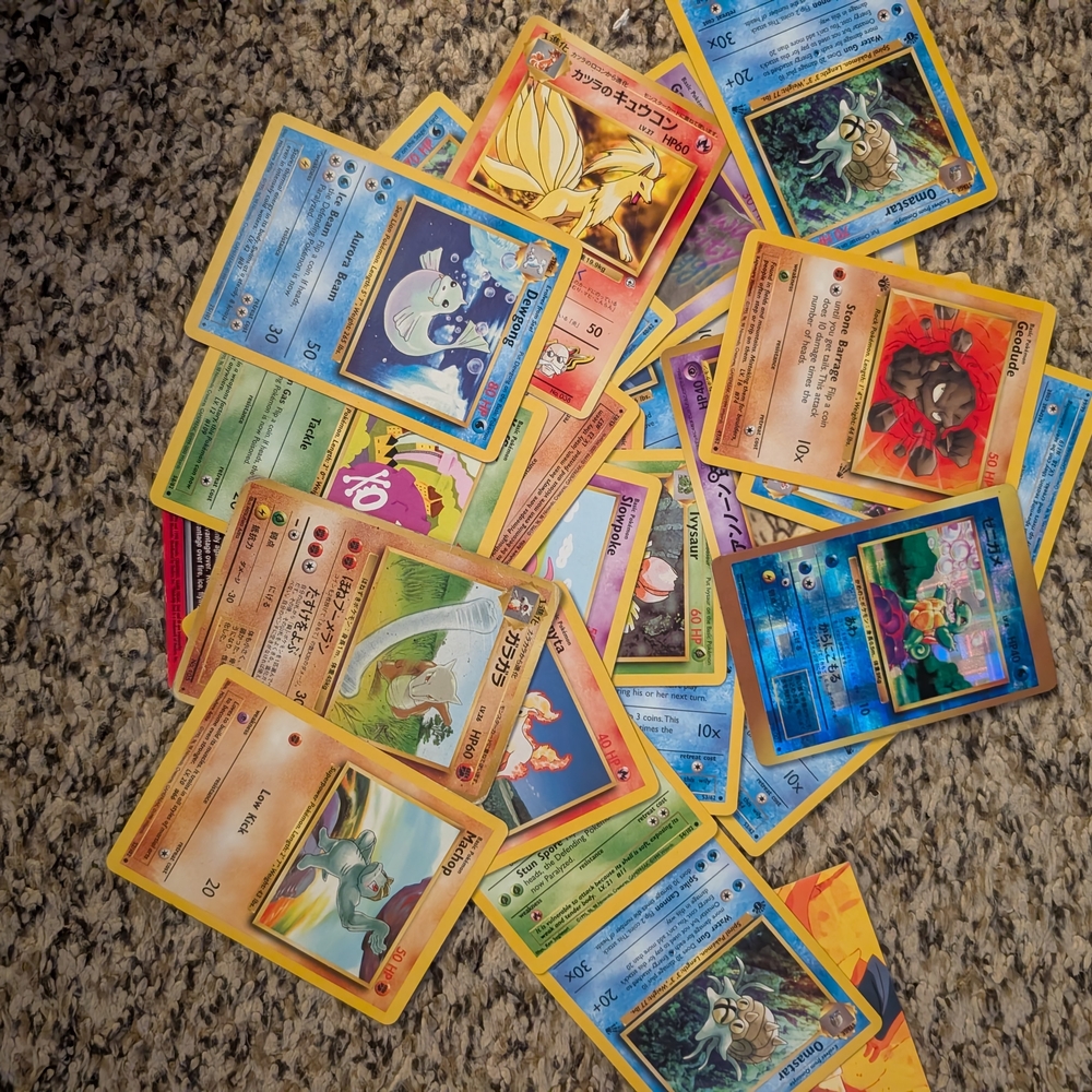 Colorful Pokémon Trading Cards